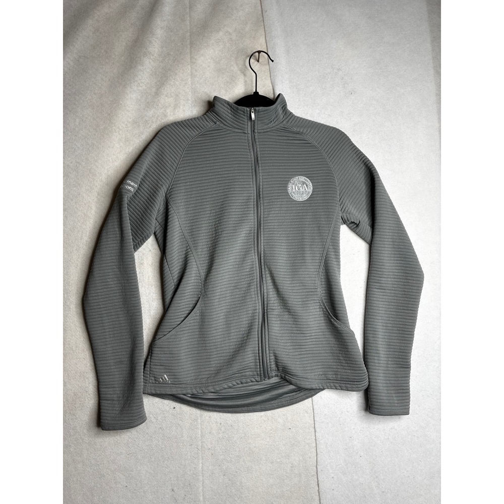 Adidas Golf Womens M Grey Full Zip IGA Tournament Of Champions Jacket RN88387